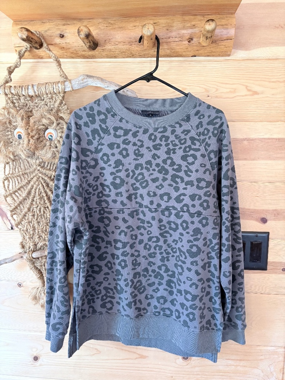 Nursing Queen Gray Cheetah Sweatshirt